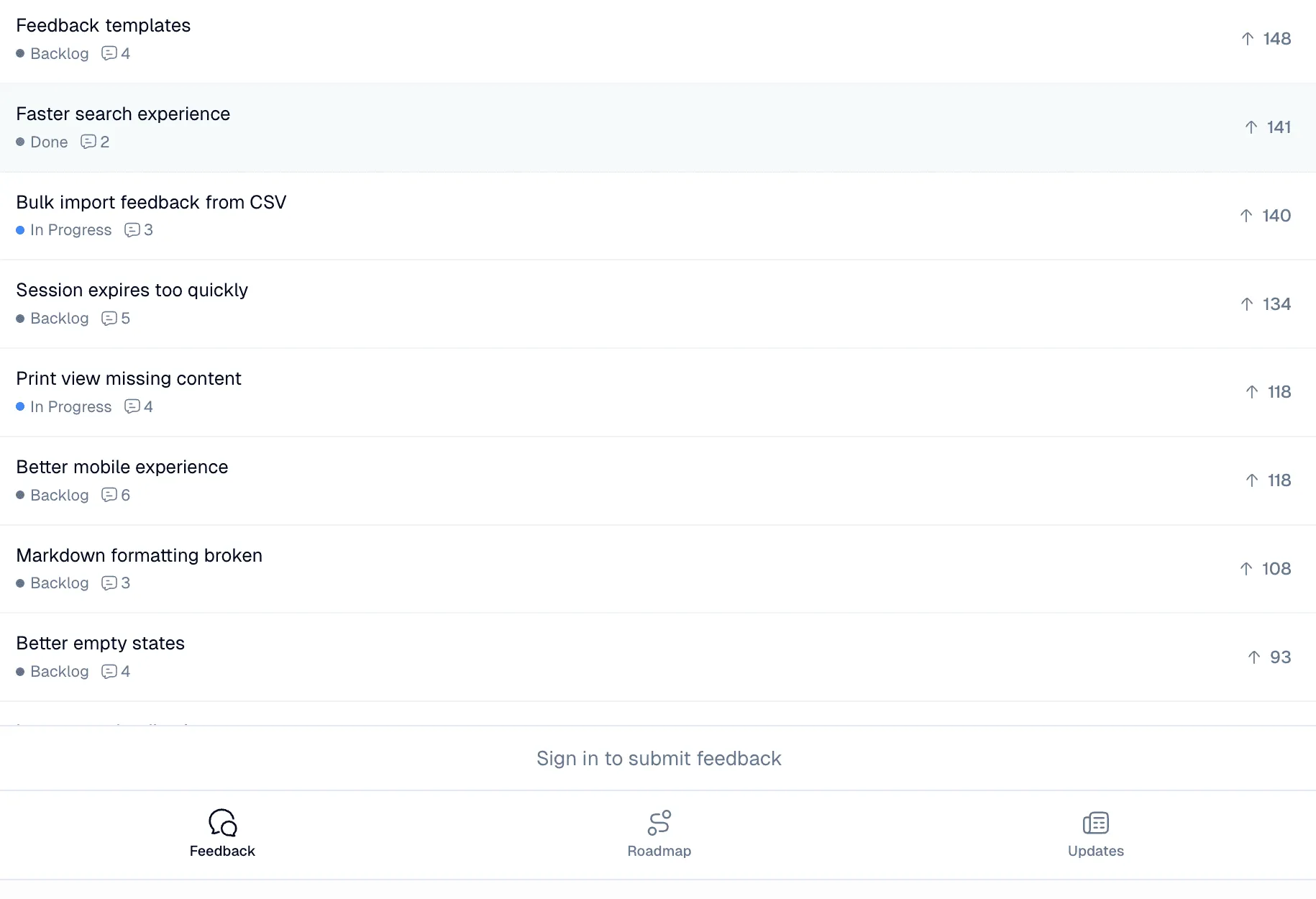 Feedback without friction